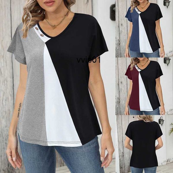 2023 summer new women's contrast printing loose short sleeve casual t-shirt top, Black
2023 summer new women's contrast printing loose short sleeve casual t-shirt top, Black