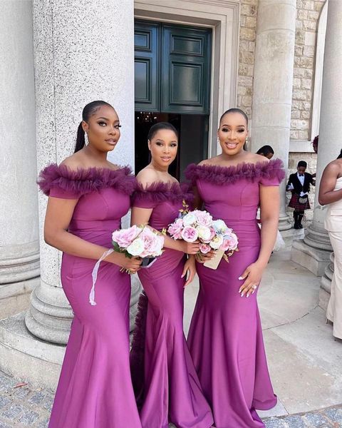 chic purple bridesmaid dress ruffle off shoulder satin fashion long mermaid bridesmaid's dresses, White;pink
chic purple bridesmaid dress ruffle off shoulder satin fashion long mermaid bridesmaid's dresses, White;pink