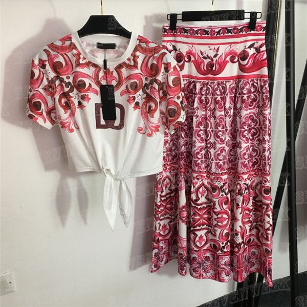 vintage print t shirts dress suits for women summer vacation casual short style tees high waist long skirts two piece, White
vintage print t shirts dress suits for women summer vacation casual short style tees high waist long skirts two piece, White