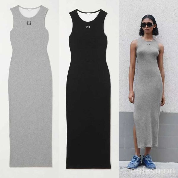 women anagram maxi tank dress in ribbed blend cotton knit jersey with an embroidered, Black;gray
women anagram maxi tank dress in ribbed blend cotton knit jersey with an embroidered, Black;gray