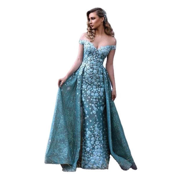 modest off the shoulder lace evening dresses with detachable train beaded appliqued prom gowns floor length tulle plus size formal dress, Black;red
modest off the shoulder lace evening dresses with detachable train beaded appliqued prom gowns floor length tulle plus size formal dress, Black;red