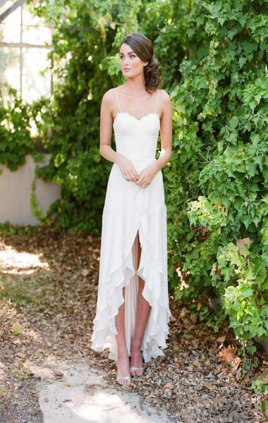 2020 simple boho chiffon wedding dresses spaghetti high low lace beach country bohemian a line bridal gowns custom made1715865, White
2020 simple boho chiffon wedding dresses spaghetti high low lace beach country bohemian a line bridal gowns custom made1715865, White