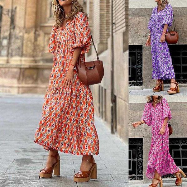 womens summer dresses short sleeve mid length bohemian printed fried street dress, Black;gray
womens summer dresses short sleeve mid length bohemian printed fried street dress, Black;gray