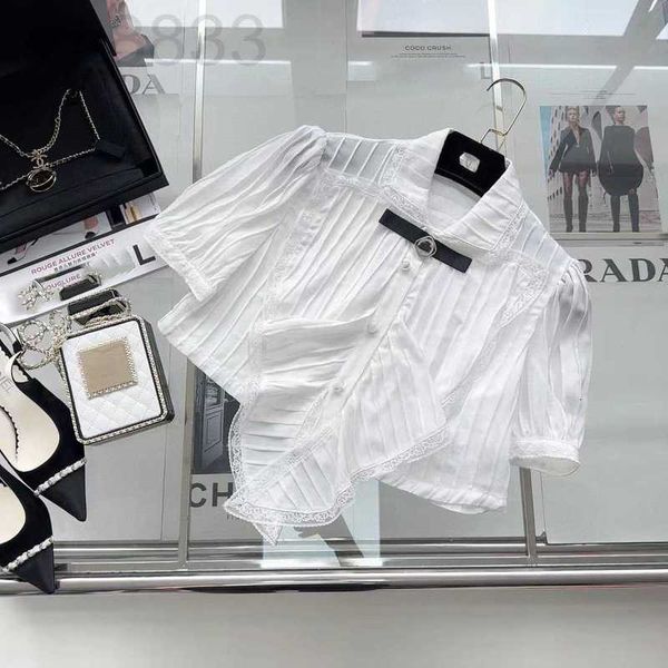 women's blouses & shirts designer summer new casual versatile reduced age heavy industry bow tie lace edge decorative short shirt 0vsj, White
women's blouses & shirts designer summer new casual versatile reduced age heavy industry bow tie lace edge decorative short shirt 0vsj, White