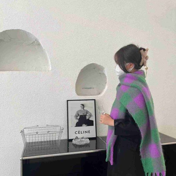 scarves rainbow plaid ac same style autumn and winter imitation cashmere coarse bearded mohair warm female student scarf beautiful1ej0, Blue;gray
scarves rainbow plaid ac same style autumn and winter imitation cashmere coarse bearded mohair warm female student scarf beautiful1ej0, Blue;gray