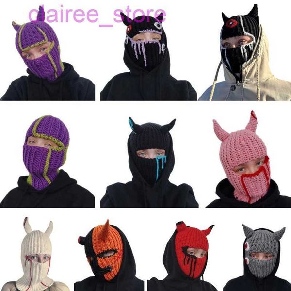 beanie/skull caps halloween balaclava devil horn balaclava little devil hat funny hooded beanie j230613, Blue;gray
beanie/skull caps halloween balaclava devil horn balaclava little devil hat funny hooded beanie j230613, Blue;gray