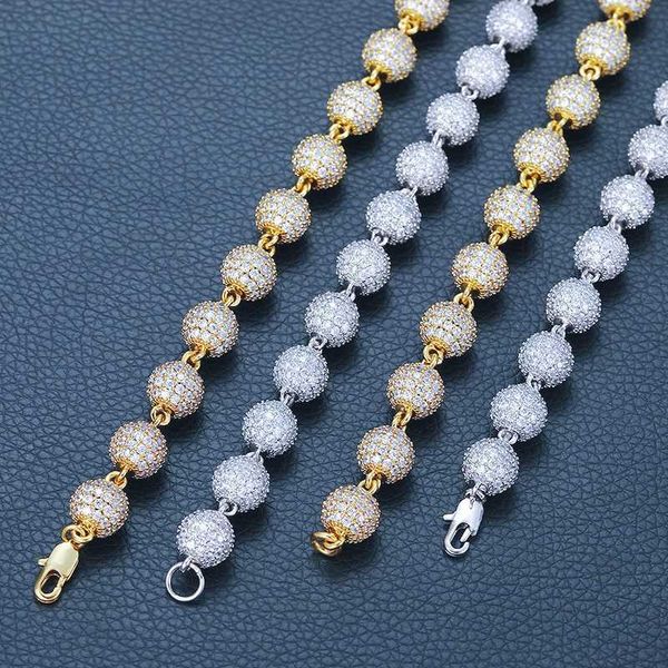 fashion jewelry hip hop necklace 10mm 18k gold plated bling moissanite 3d round bead cuban link chain iced out initial necklace, Silver
fashion jewelry hip hop necklace 10mm 18k gold plated bling moissanite 3d round bead cuban link chain iced out initial necklace, Silver