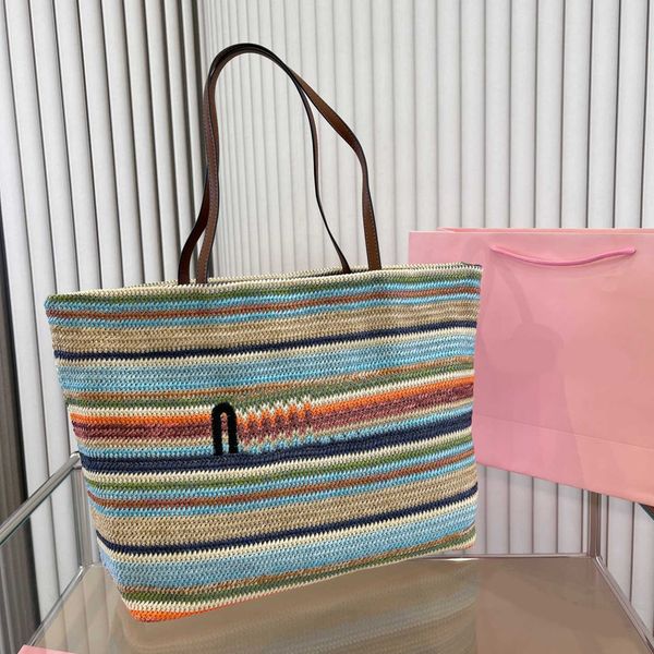 designer straw beach bag women large capacity contrast color shoulder crossbody personalized striped woven totes designer handbags 230420
designer straw beach bag women large capacity contrast color shoulder crossbody personalized striped woven totes designer handbags 230420