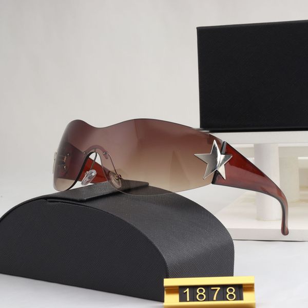 

2023 New Designer Sunglasses Personalized Fashion Wrapped Sunglasses Star Design Goggles Men's and Women's Beach Glasses