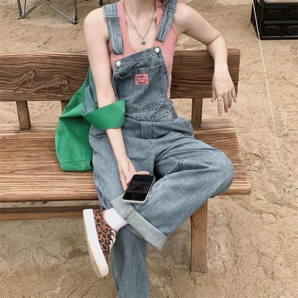 jeans loose denim jumpsuit overall for women y2k korean 2022 boyfriend baggy jeans cut vintage cargo pants high waist overalls female, Blue
jeans loose denim jumpsuit overall for women y2k korean 2022 boyfriend baggy jeans cut vintage cargo pants high waist overalls female, Blue