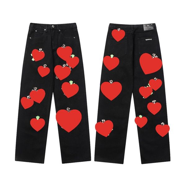 2023 designer jeans for womens mens make old washed fashion pants straight trousers heart letter prints for woman man casual long style bott, Blue
2023 designer jeans for womens mens make old washed fashion pants straight trousers heart letter prints for woman man casual long style bott, Blue