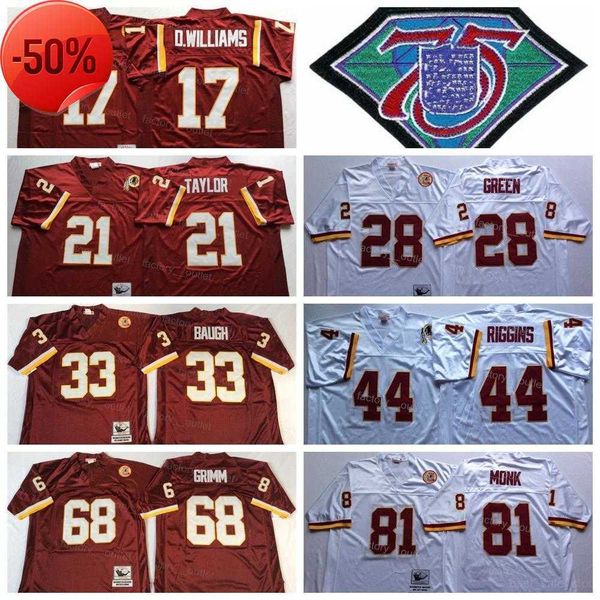 mitchell and ness throwback 75th anniversary football 17 doug williams jersey vintage 44 john riggins 28 darrell green 21 sean taylor 71 cha, Black;red 
mitchell and ness throwback 75th anniversary football 17 doug williams jersey vintage 44 john riggins 28 darrell green 21 sean taylor 71 cha, Black;red