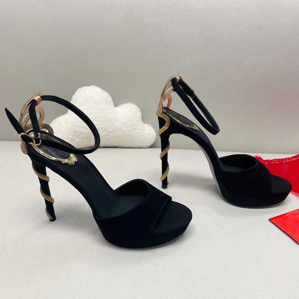 rene caovilla sandals stiletto women platform crystal dress shoe designer casual dinner 12cm high heels factory shoes snake decoration, Black
rene caovilla sandals stiletto women platform crystal dress shoe designer casual dinner 12cm high heels factory shoes snake decoration, Black