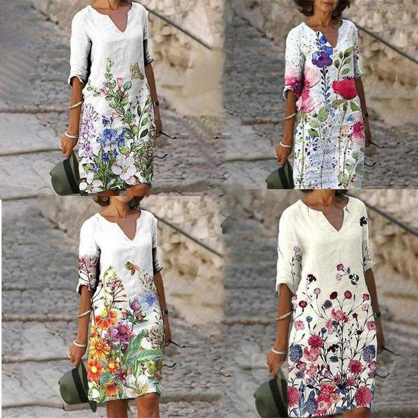 summer butterfly print fashion dress v neck pullover midi casual for women, Black;gray
summer butterfly print fashion dress v neck pullover midi casual for women, Black;gray