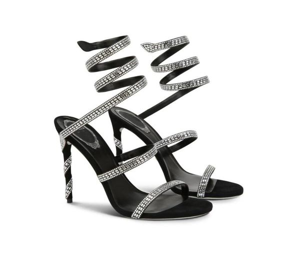 2023 margot 105 crystal jewel sandals snake twining elegant sandal 10cm stiletto high heel rene caovilla gold rhinestone dress shoes silver, Black
2023 margot 105 crystal jewel sandals snake twining elegant sandal 10cm stiletto high heel rene caovilla gold rhinestone dress shoes silver, Black