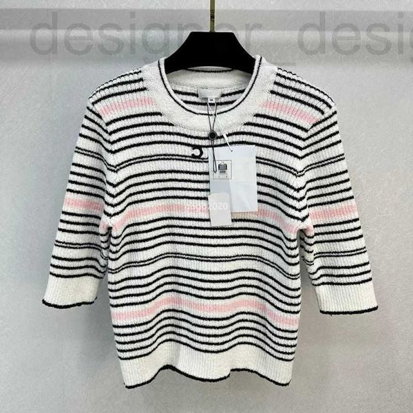 women's t-shirt designer 23ss summer women t shirts knits tee vest with letter embroidery girls striped crop runway stretch short slee, White
women's t-shirt designer 23ss summer women t shirts knits tee vest with letter embroidery girls striped crop runway stretch short slee, White