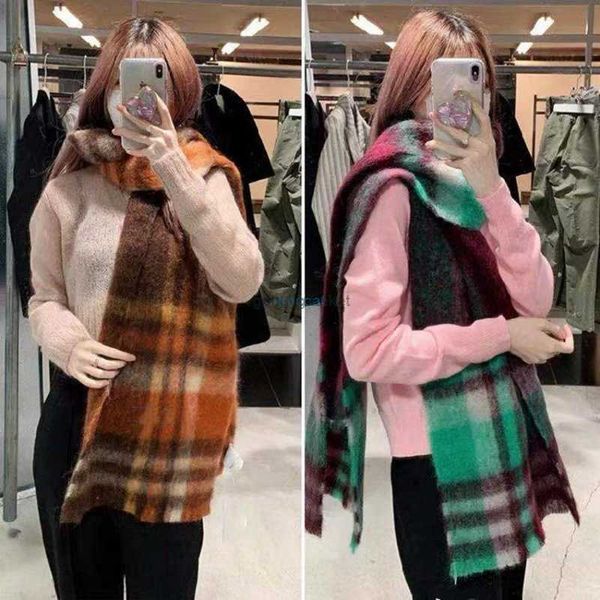 scarves wind ac winter new plaid cashmere fleece shawl female student scarflca0, Blue;gray
scarves wind ac winter new plaid cashmere fleece shawl female student scarflca0, Blue;gray
