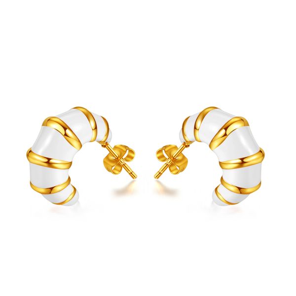 fashion trend stainless steel with enamel earring studs luxury jewelry for girls women lady nice gifts 8*17mm size purple white, Golden;silver
fashion trend stainless steel with enamel earring studs luxury jewelry for girls women lady nice gifts 8*17mm size purple white, Golden;silver