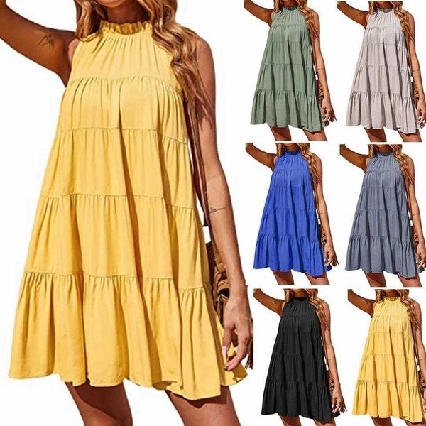 womens vest sleeveless dress round neck ruffles pleated loose elegant, Black;gray
womens vest sleeveless dress round neck ruffles pleated loose elegant, Black;gray