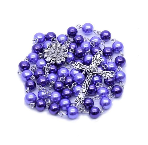 8mm colorful round pearl cross beads necklace catholic christ rosary pendant make girls beauty for gift necklaces7584668, Silver
8mm colorful round pearl cross beads necklace catholic christ rosary pendant make girls beauty for gift necklaces7584668, Silver