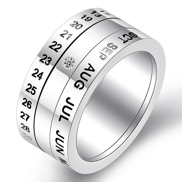 rotatable fidget rings stainless steel cubic zirconia calendar spinner ring for women men jewelry gift yw231/ca2102, Golden;silver
rotatable fidget rings stainless steel cubic zirconia calendar spinner ring for women men jewelry gift yw231/ca2102, Golden;silver