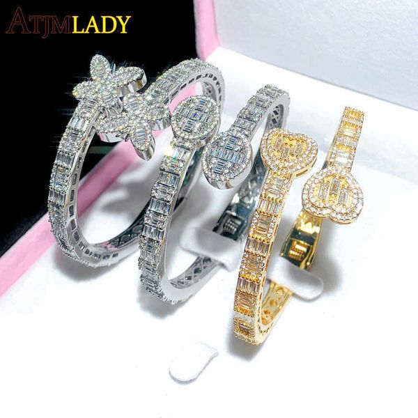 iced out bling opened sparking cz heart bracelet gold color butterfly oval charm bangle for men women luxury hip hop jewelry 0622-23-222, Black
iced out bling opened sparking cz heart bracelet gold color butterfly oval charm bangle for men women luxury hip hop jewelry 0622-23-222, Black