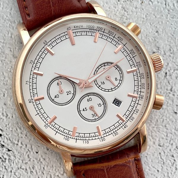 2023 new men's watch fashion casual luxury quartz movement 42mm size watch men's belt watch, Slivery;brown
2023 new men's watch fashion casual luxury quartz movement 42mm size watch men's belt watch, Slivery;brown