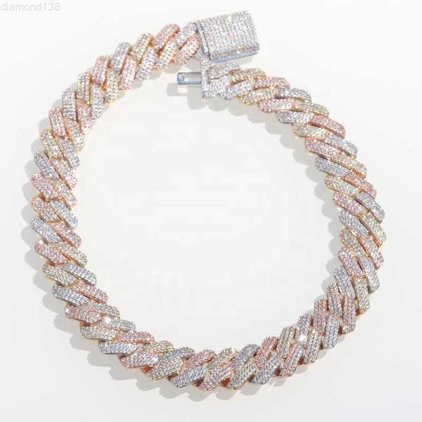19mm three color cuban chain hip hop jewelry selling three color cuban necklace, Silver
19mm three color cuban chain hip hop jewelry selling three color cuban necklace, Silver