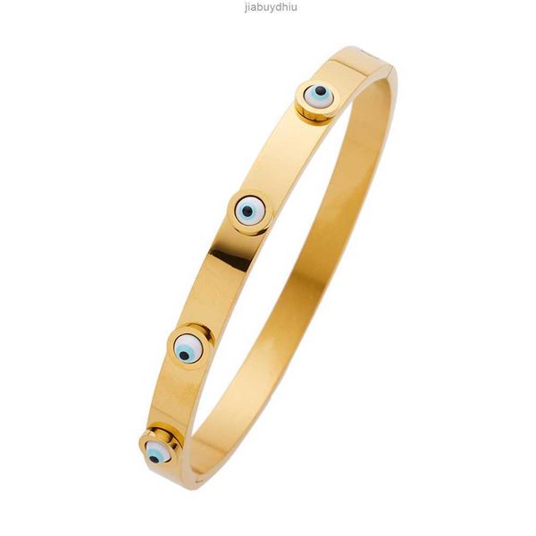 2023 personality fashion women jewelry 18k plating gold stainless steel turkish lucky devil evil eye bangle bracelets, Silver
2023 personality fashion women jewelry 18k plating gold stainless steel turkish lucky devil evil eye bangle bracelets, Silver