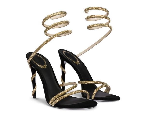 2023 margot jewel sandals snake twining elegant sandal 10cm stiletto high heel rene caovilla crystal gold rhinestone dress shoes silver sole, Black
2023 margot jewel sandals snake twining elegant sandal 10cm stiletto high heel rene caovilla crystal gold rhinestone dress shoes silver sole, Black