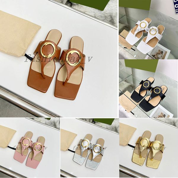 designer women slippers flat shoes metal circle decoration classic black white color matching summer outdoor casual flip flops with box
designer women slippers flat shoes metal circle decoration classic black white color matching summer outdoor casual flip flops with box