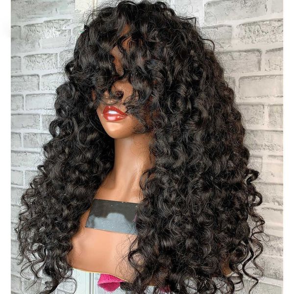 lace wigs natural black 26 inch kinky curly machine wig with bangs for black women high temperature fiber cosplay glueless daily use wig z06, Black;brown
lace wigs natural black 26 inch kinky curly machine wig with bangs for black women high temperature fiber cosplay glueless daily use wig z06, Black;brown