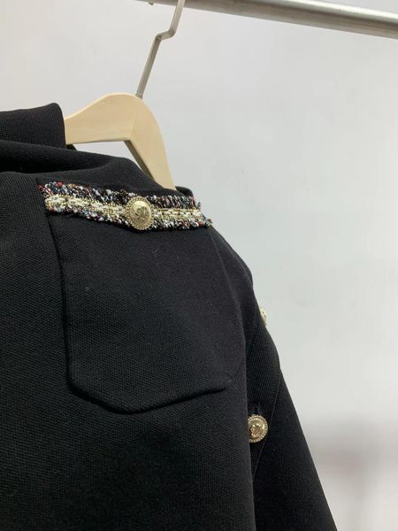sweaters women vintage tweed short sleeve single breasted double pockets knitted coat, White;black
sweaters women vintage tweed short sleeve single breasted double pockets knitted coat, White;black