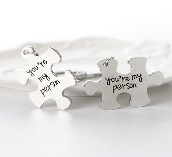 valentines day keychain cute puzzle pendant stainless steel couple keyring engraved youre my person cp jewelry new arrival1088540, Silver
valentines day keychain cute puzzle pendant stainless steel couple keyring engraved youre my person cp jewelry new arrival1088540, Silver