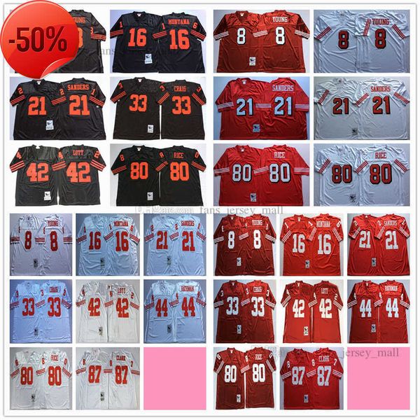 ncaa football 8 steve young jersey 16 joe montana 21 deion sanders 33 roger craig man vintage mitchell and ness, Black;red
ncaa football 8 steve young jersey 16 joe montana 21 deion sanders 33 roger craig man vintage mitchell and ness, Black;red