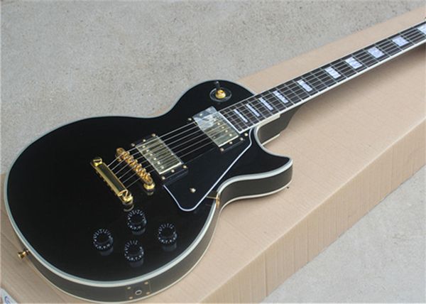 custom shop gloss black electric guitar mahogany body rosewood & ebony fingerboard 6 strings golden hardware
custom shop gloss black electric guitar mahogany body rosewood & ebony fingerboard 6 strings golden hardware