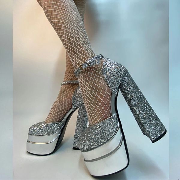 liyke 2023 new fashion glitter sequined cloth women pumps platform chunky high heels party wedding banquet shoes size 34-43, Black
liyke 2023 new fashion glitter sequined cloth women pumps platform chunky high heels party wedding banquet shoes size 34-43, Black