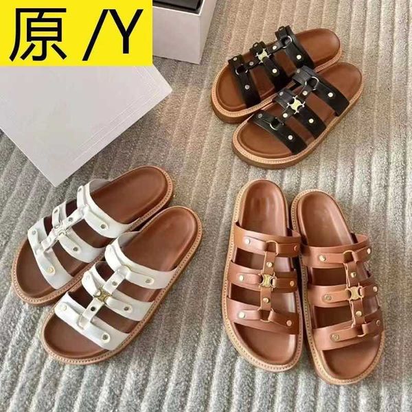 arc de triomphe for women 2023 summer new riveted open toe thick sole one line wearing genuine leather roman slippers68, Black
arc de triomphe for women 2023 summer new riveted open toe thick sole one line wearing genuine leather roman slippers68, Black
