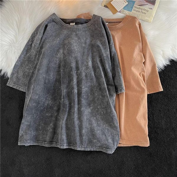 men's t shirts european and american high street retro vintage sleeved t-shirt for men women ins trendy hip-hop washed loose round, White;black
men's t shirts european and american high street retro vintage sleeved t-shirt for men women ins trendy hip-hop washed loose round, White;black