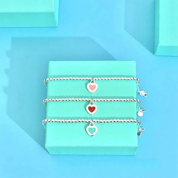 new designer love bracelet luxury 4mm beaded strands bracelets return t signature heart tag gold bracelet for women men enamel blue charm br, Black
new designer love bracelet luxury 4mm beaded strands bracelets return t signature heart tag gold bracelet for women men enamel blue charm br, Black