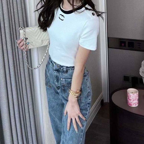 for womens designer t shirt women shirts with letter and dot fashion tshirt with embroidered letters summer short sleeved tee woman clothin, White
for womens designer t shirt women shirts with letter and dot fashion tshirt with embroidered letters summer short sleeved tee woman clothin, White