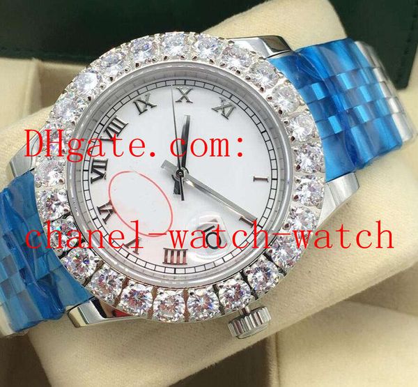 43mm men's date wristwatches 116300 big diamond white roman dial asia 2813 movement mechanical automatic mens watches, Slivery;brown
43mm men's date wristwatches 116300 big diamond white roman dial asia 2813 movement mechanical automatic mens watches, Slivery;brown