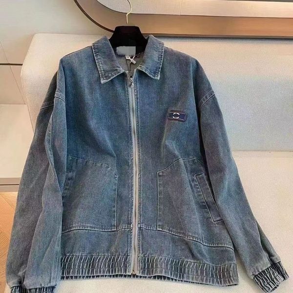 designer retro lapel zip-up denim women's jackets fashion patchwork jacket with large pockets, Black;brown
designer retro lapel zip-up denim women's jackets fashion patchwork jacket with large pockets, Black;brown