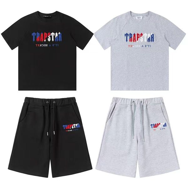 london t shirt chest towel embroidery mens shirt and shorts casual street shirts british fashion brand trapstar tracksuits, White;black
london t shirt chest towel embroidery mens shirt and shorts casual street shirts british fashion brand trapstar tracksuits, White;black