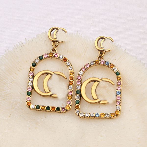 fashion 18k gold plated luxury brand designers letters stud clip chain geometric colorful crystal rhinestone pearl earring for women wedding, Golden;silver
fashion 18k gold plated luxury brand designers letters stud clip chain geometric colorful crystal rhinestone pearl earring for women wedding, Golden;silver