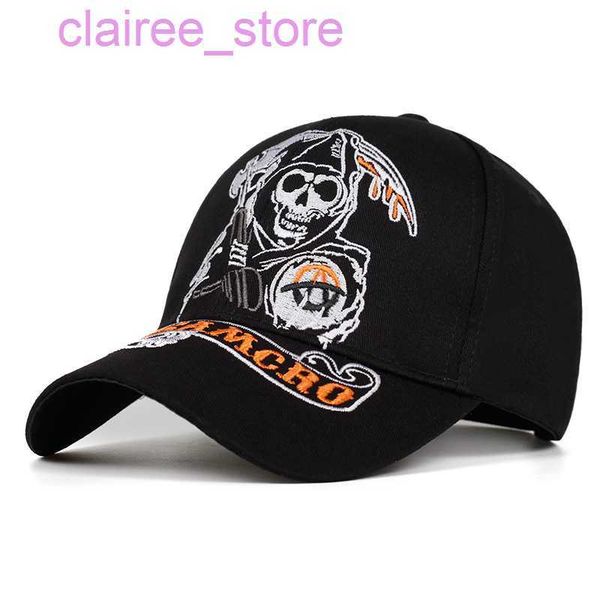 ball caps samcro baseball cap soa sons of anarchy skull embroidery casual snapback hat fashion racing motorcycle sport hats j230613, Blue;gray
ball caps samcro baseball cap soa sons of anarchy skull embroidery casual snapback hat fashion racing motorcycle sport hats j230613, Blue;gray