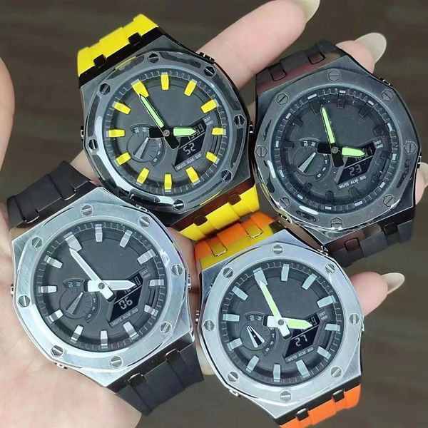 2023 new dual display dial men's sports watch multifunctional waterproof military quartz watch automatic led light boy gift shockproof, Slivery;golden
2023 new dual display dial men's sports watch multifunctional waterproof military quartz watch automatic led light boy gift shockproof, Slivery;golden
