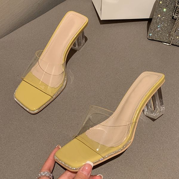 liyke 2023 new fashion golden glitter rhinestones women slippers crystal square toe transparent sandals clear heels shoes slides, Black
liyke 2023 new fashion golden glitter rhinestones women slippers crystal square toe transparent sandals clear heels shoes slides, Black