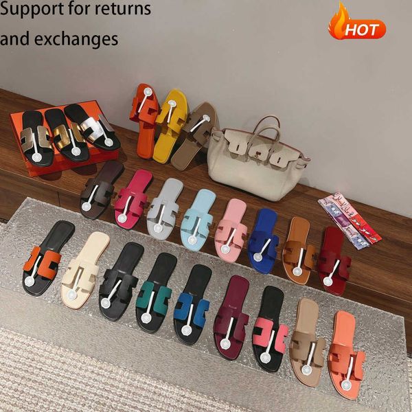 genuine designer slippers women's summer outwear luxury brand fashion slippers h letter spring flat shoes, Black
genuine designer slippers women's summer outwear luxury brand fashion slippers h letter spring flat shoes, Black