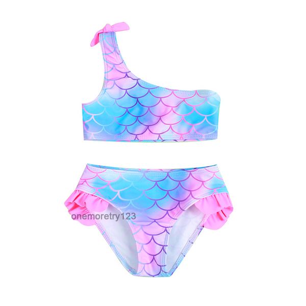 girls single shoulder two piece mermaid swimsuit flounce designer bikini set 1-5t kids princess swimwear, Blue
girls single shoulder two piece mermaid swimsuit flounce designer bikini set 1-5t kids princess swimwear, Blue